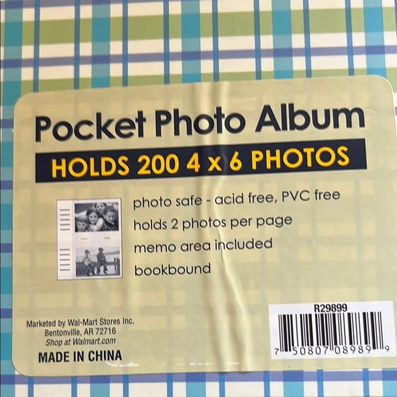 Plaid Baby Photo Album with Buttons - Picture 8 of 8